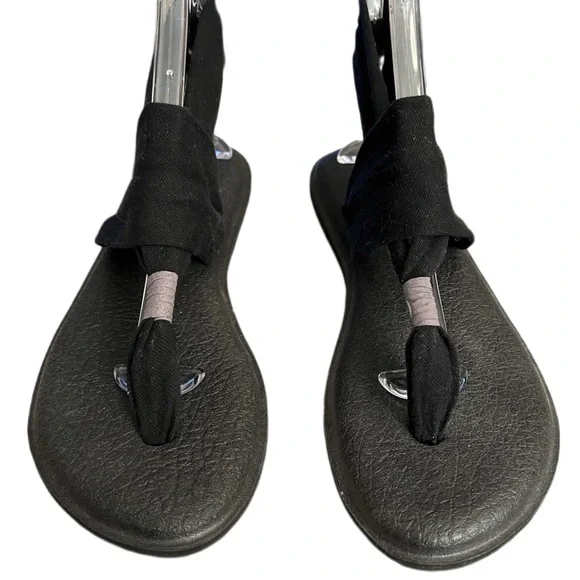 Sanuk Black Yoga Shoes Size 8 1/2 - Picture 3 of 7